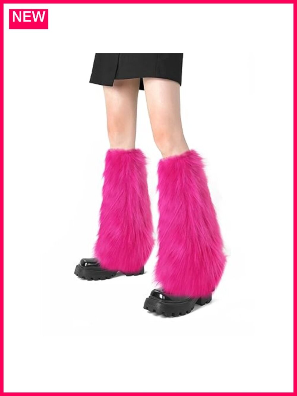 Faux Fur Leg Warmers Furry Boot Covers for Women